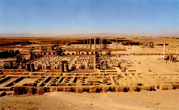 A view over Persepolis from 
the mountain Kuh-i-Rahmat