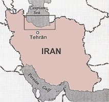 Map showing the Caspian Coast