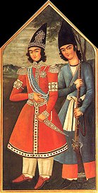 Qajar prince and his attendant