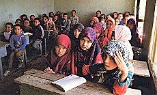 Turkmen children at a school