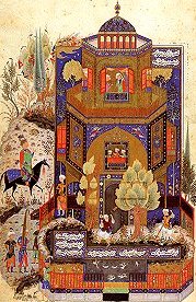 Khusraw at Shirin's palace, from a Khamsah by Nezami