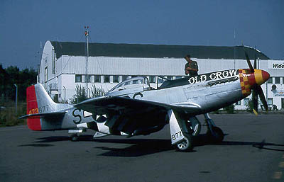 Re-fuelling at Sandefjord-Torp for the journey back to Duxford