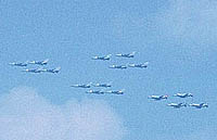 Twelve Tornado F3s flank four Phantoms from Wattisham - although not in the frontline, the Phantom defended the Island of Cyprus against reprisal attacks