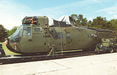 Sea King ZD478 arrives for a bit of TLC