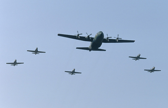 Mixed flypast