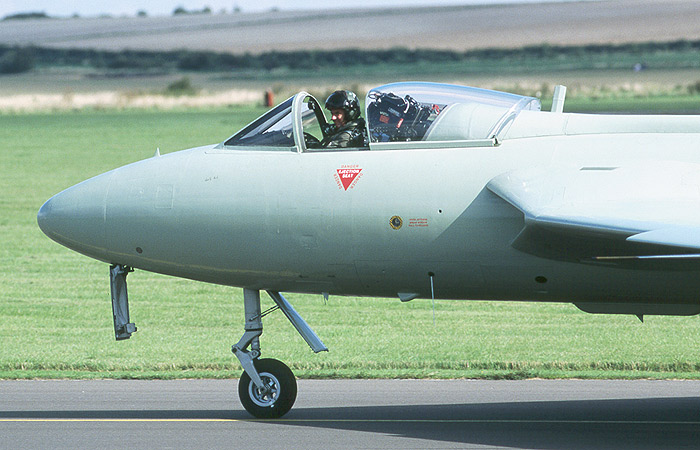 Neville Duke's signature is just forward of the cockpit