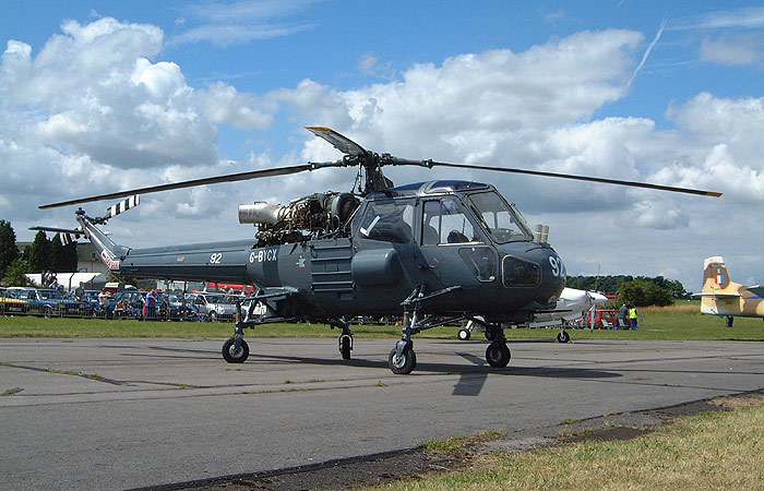 Wasp HAS1 G-BYCX/92 was part of the static and one of three examples to visit the event, the other two being ex New Zealand Navy examples G-KAWW/NZ3908 and G-RIMM/XT435/NZ3907.