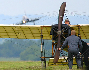 A contrast of old and new(er) at Biggin Hill