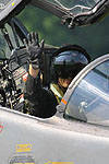 Flt Lt Mike Hayes in the Jaguar