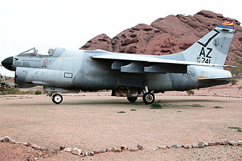 A-7 74-741 'gate guard' at Papago AAF