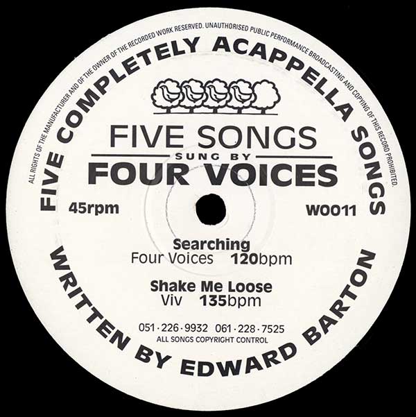 Edward Barton - Fives Songs Sung By Four Voices - UK - 12" Single - Side B