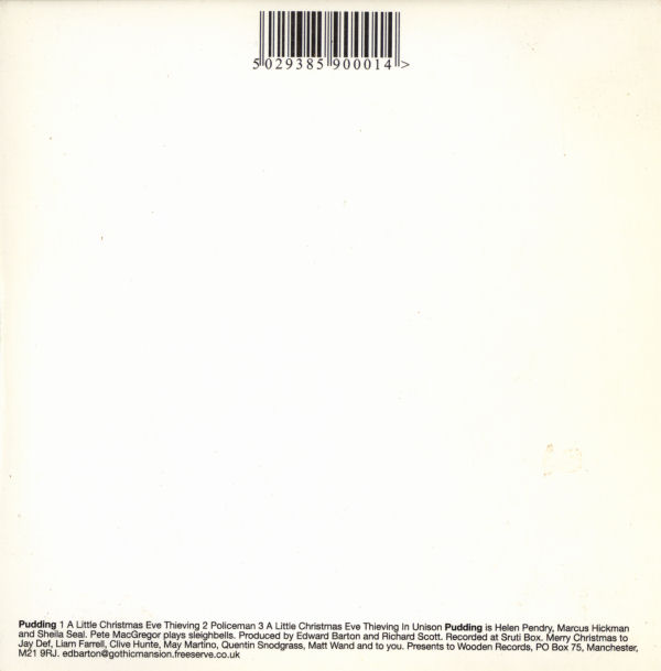 Pudding - A Little Less Christmas Eve Thieving - UK CD Single - Back