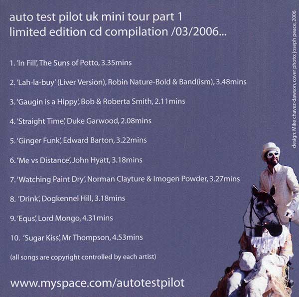 Various - Auto Test Pilot Mini Tour Part 1 - UK CD - Back