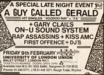 A Guy Called Gerald / Gary Clail's On-U Sound System, ULU, London, England