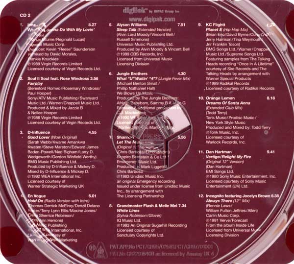 Various - Back To Love 3 - UK 2xCD - Credits
