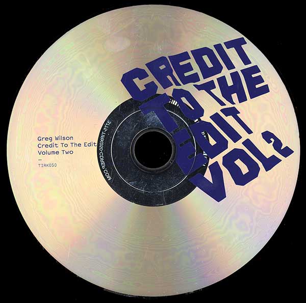 Greg Wilson - Credit To The Edit Volume Two - UK CD - CD