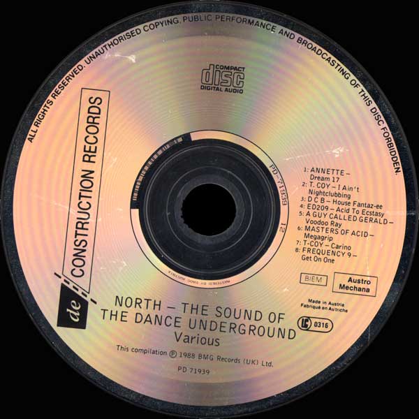 Various - North The Sound Of The Dance Underground - UK CD - CD