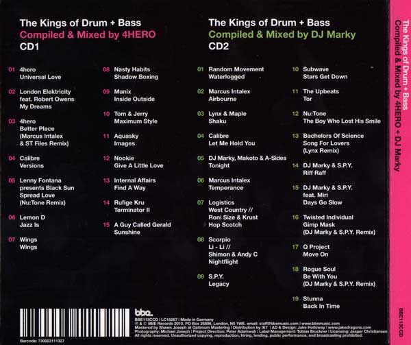 Various - The Kings Of Drum + Bass - UK 2xCD - Back