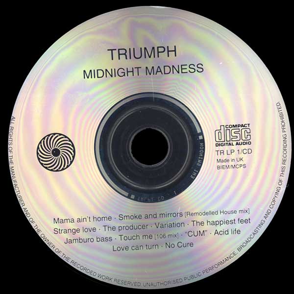 Various - Triumph - Midnight Madness - UK CD - CD