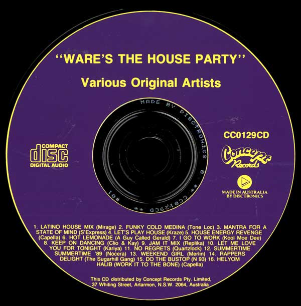Various - Ware's The House Party - Australian CD - CD