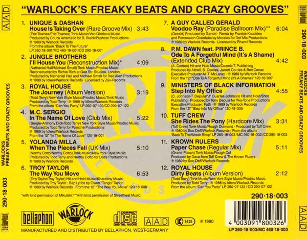 Various - Warlock's Freaky Beats And Crazy Grooves - German CD - Back