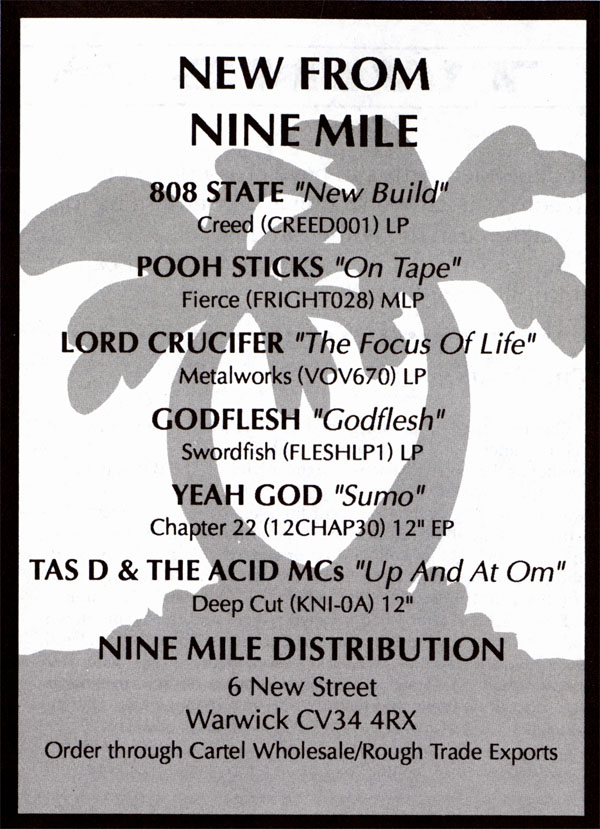 808 State - Newbuild - UK Creed LP - Advert (The Catalogue, #63, September 1988)