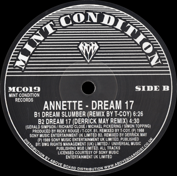 Annette - Dream 17 - Mint Condition - UK 12" Single - Side B