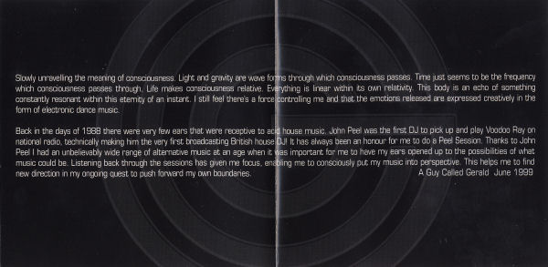 A Guy Called Gerald - The John Peel Sessions - UK CD - Inner