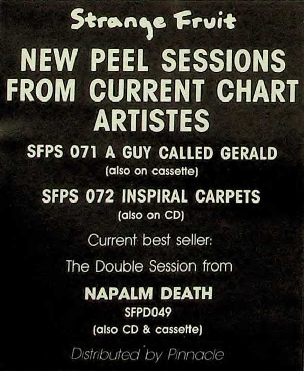A Guy Called Gerald - The Peel Sessions -UK Advert - Music Week - 1st July 1989
