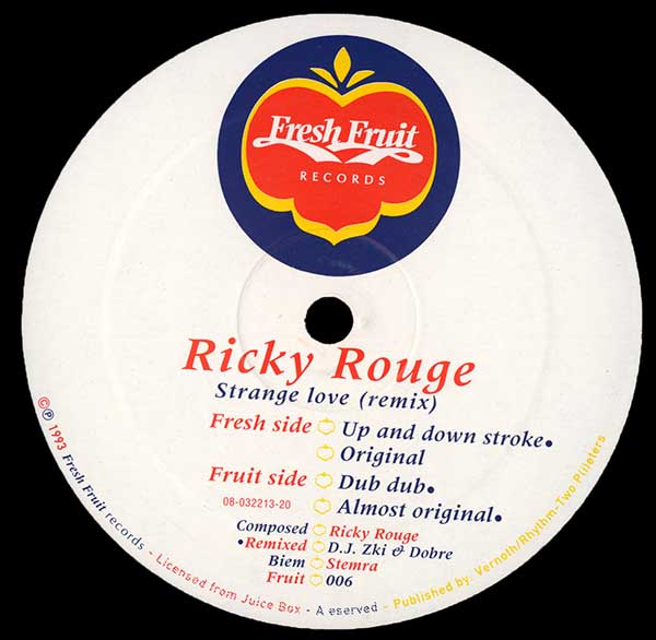 Ricky Rouge - Strange Love (Remix) - NL 12" Single - Side A 