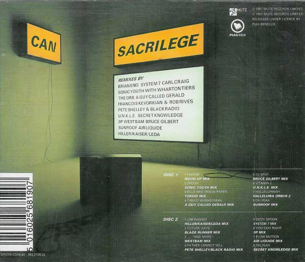 Can - Sacrilege - Belgian 2xCD - Back