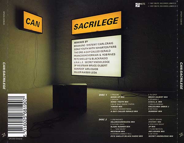 Can - Sacrilege - UK 2xCD - Back
