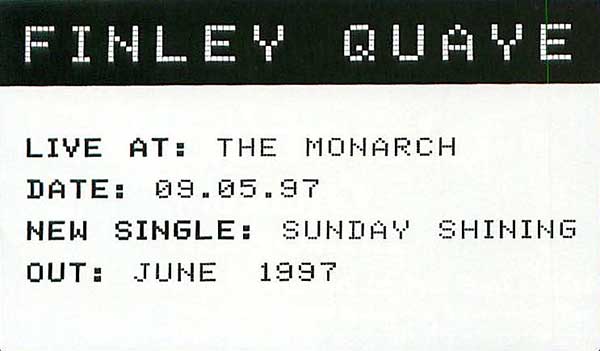 Finley Quaye - Sunday Shining - UK Advert - Muzik Magazine (06/1997)
