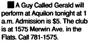 27 July: A Guy Called Gerald, Aquilon, Cleveland, Ohio, USA