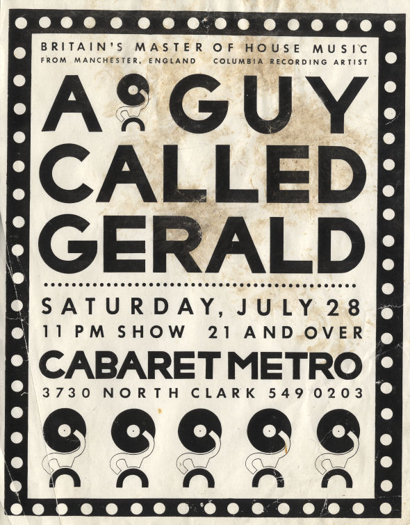 28 July: A Guy Called Gerald Live, The Metro, Chicago, Illinois, USA