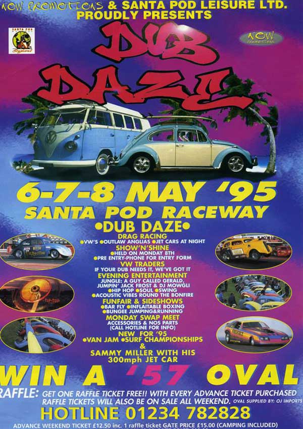 6 May: A Guy Called Gerald, Dub Daze 1995, Santa Pod Raceway, Podington, Wellingborough, Northamptonshire, England
