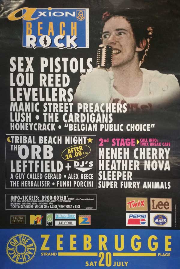 20 July: A Guy Called Gerald, Axion Beach Rock Festival, Zeebrugge, Belgium