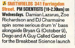 16 Oct: A Guy Called Gerald, Breakbeat Science Launch Party, Smithfields, Farringdon, London, England