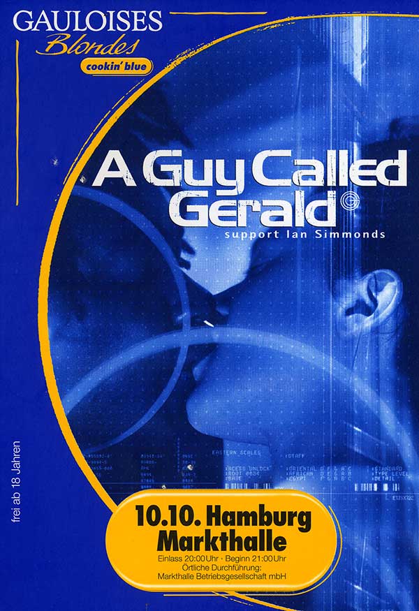 10 October: A Guy Called Gerald Live, Markthalle, Hamburg, Germany