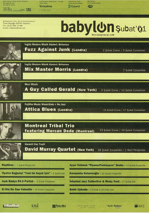10 Feb: A Guy Called Gerald, Babylon, Istanbul, Turkey