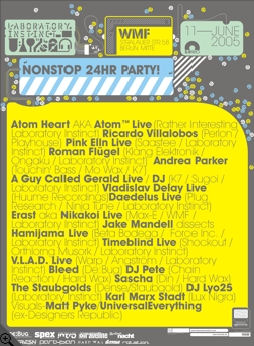 11 June: A Guy Called Gerald Live, Laboratory Instinct, WMF 24 Hours Non-stop Party, Berlin, Germany