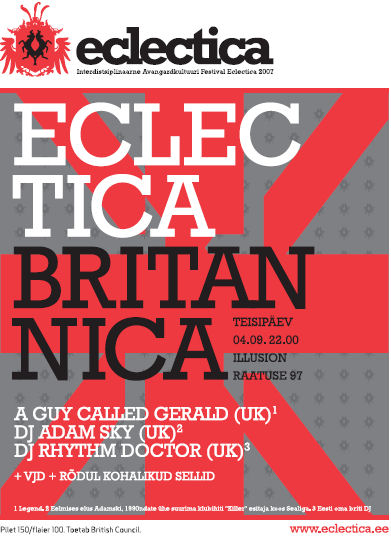4 Sep: A Guy Called Gerald Live, Eclectica Britannica Festival, Raatuse, Estonia
