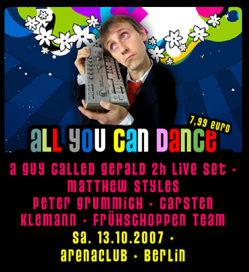 13 Oct: A Guy Called Gerald Live, All You Can Dance, Arena Club, Berlin, Germany