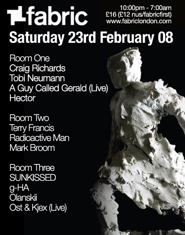 23 Feb: Fabric Nightclub, Farringdon, London, England