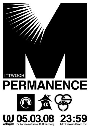 5 March: Meet: M-ittwoch pres. Permanence, Watergate, Kreuzberg, Berlin, Germany