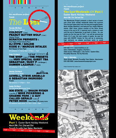 23 March: The Lost Weekends Part 1, The Warehouse Project, Store Street, Manchester, England