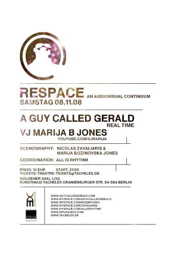 8 November: Respace, Goldener Saal Theatre, Tacheles, Berlin, Germany