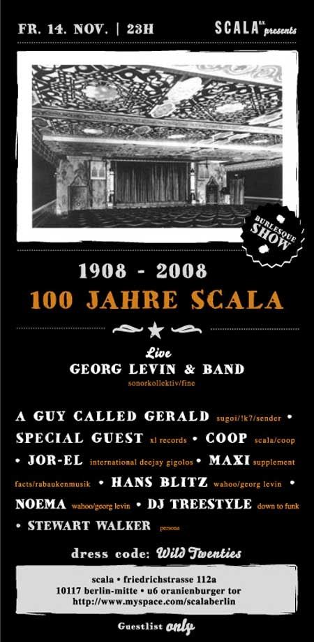 14 November: 1908-2008: 100 Jahre Scala, Scala, Berlin, Germany