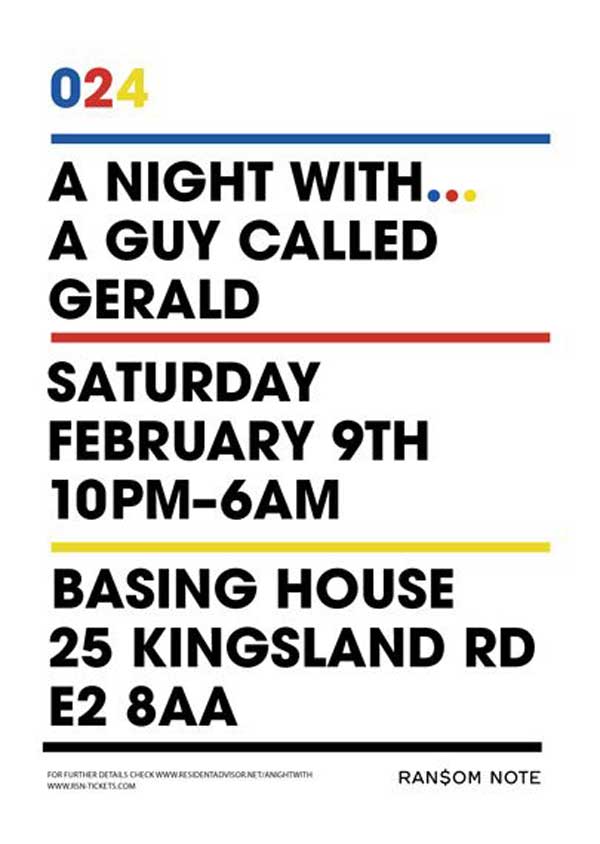 A Night With... A Guy Called Gerald, Basing House, London, England
