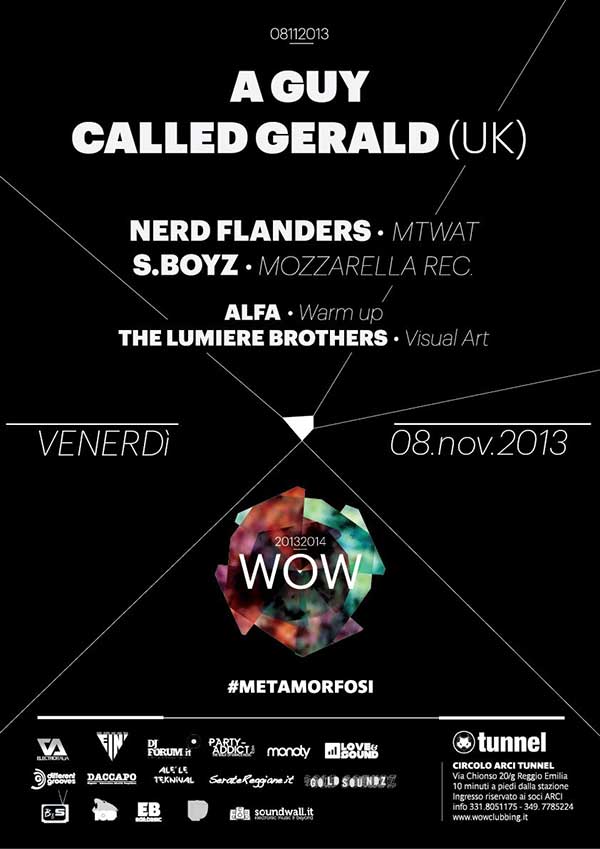 8 Nov: WOW Opening Night, Tunnel Club Arci, Reggio Emilia, Italy